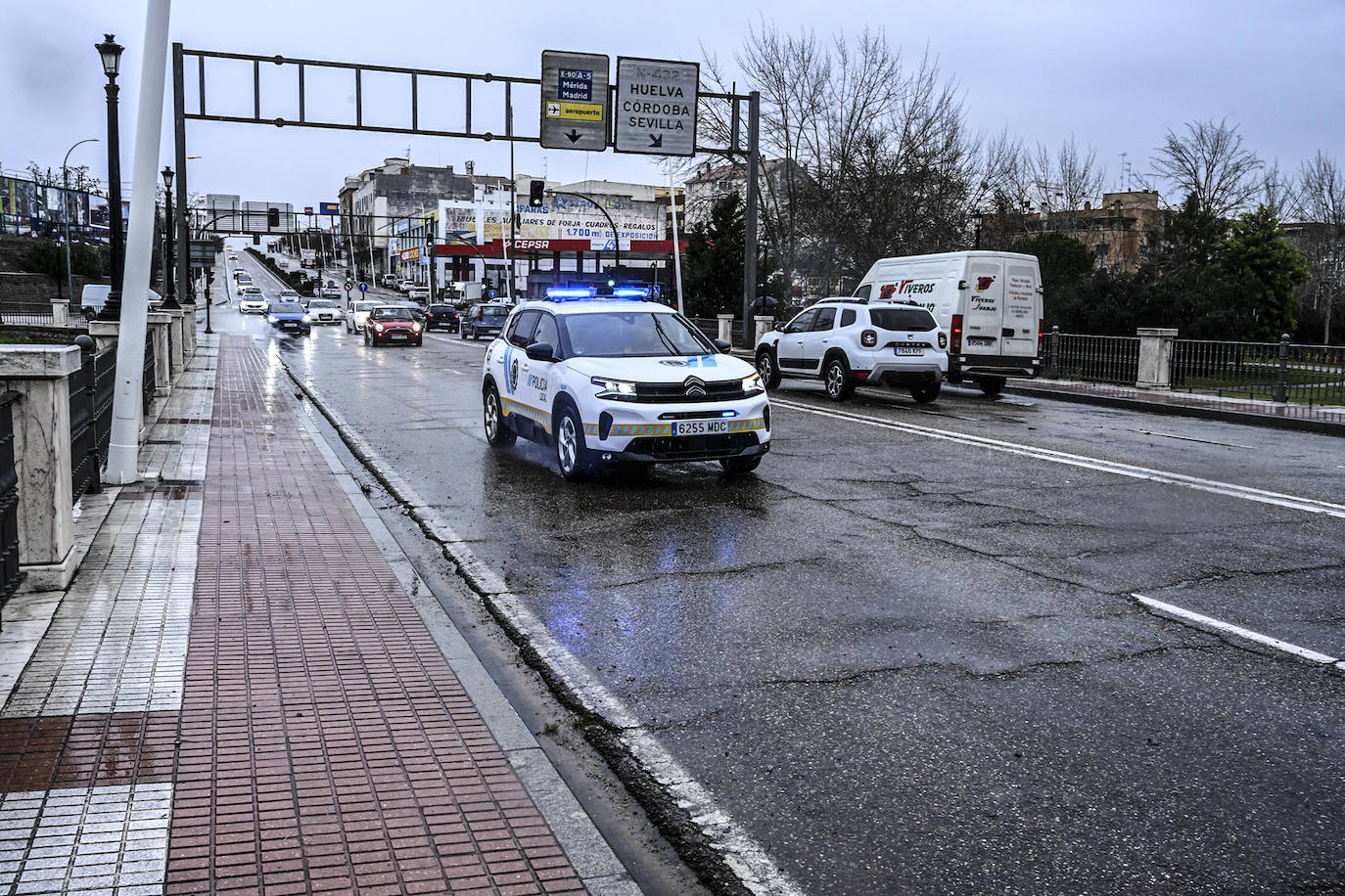 Las imágenes de la borrasca Juan a su paso por Extremadura