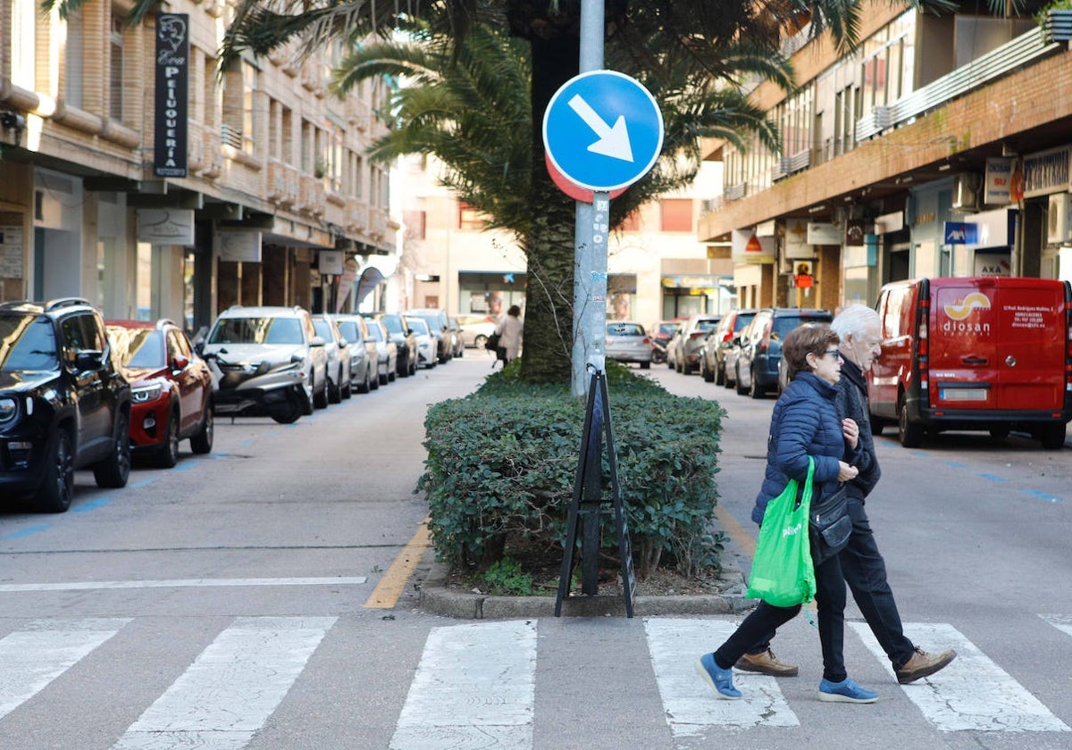 Aspecto actual de la calle Rodríguez Moñino, que será plataforma única.