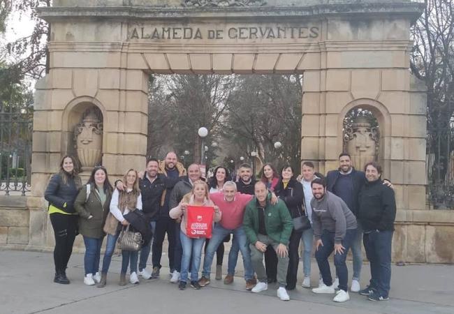 Aficionados del Llerenense desplazados a Soria para asistir al partido este domingo.