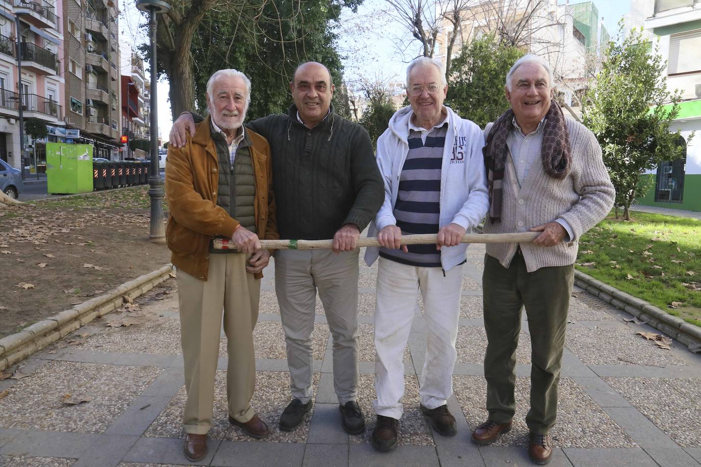 Reunión del pasado viernes de los cuatro jóvenes del 68.