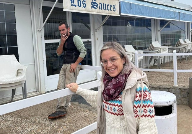 Elisa Isabel Fernández, profesora de Puebla de Obando atascada este martes en La Roca.