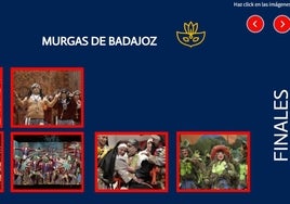 Imagen del gráfico interactivo que muestra la evolución del concurso de murgas del Carnaval de Badajoz 2024.