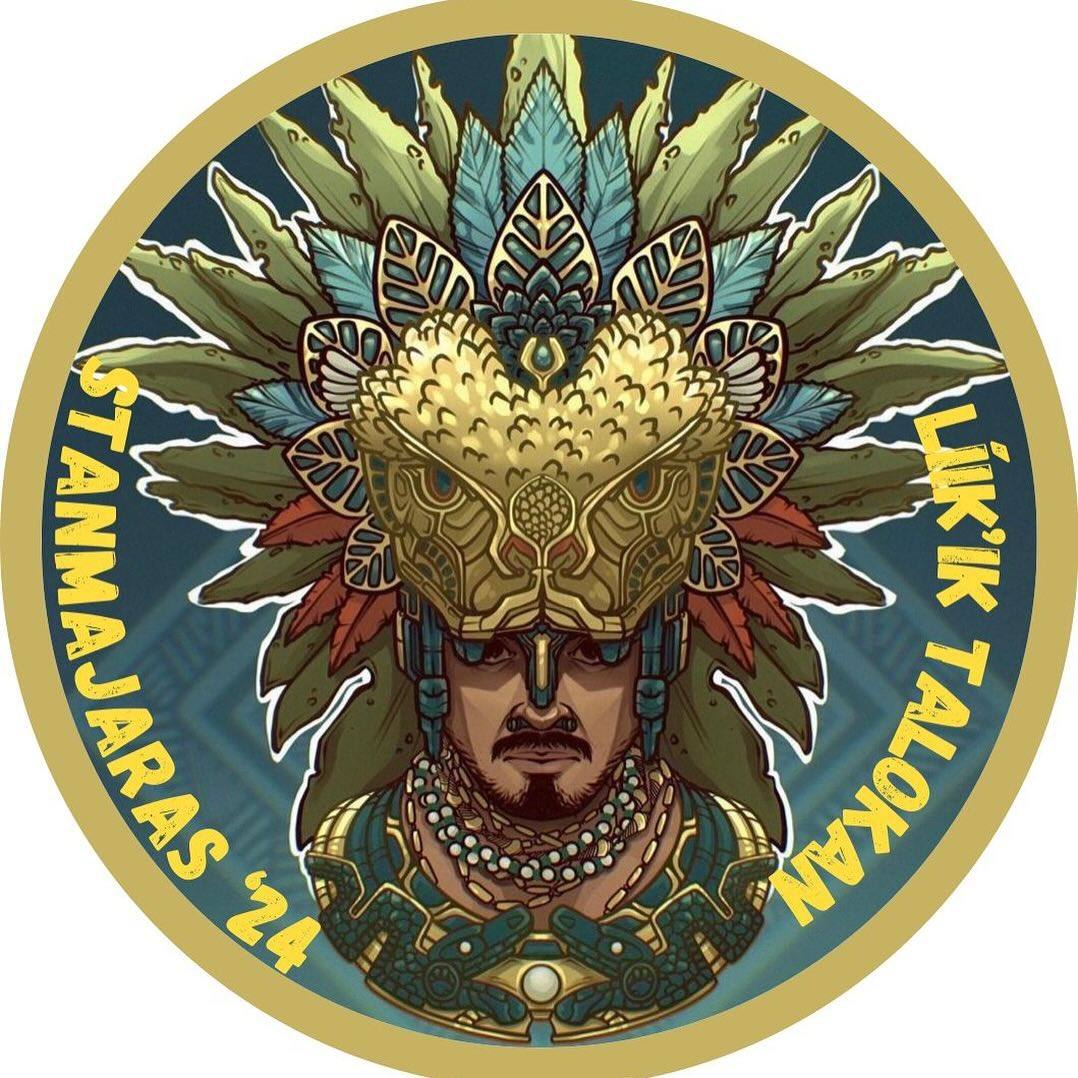 Anagrama de la comparsa Stanmajaras para este año 2024 y que llevarán en su chapas.