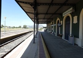 Estación de Almorchón, situada en la línea entre Badajoz y Ciudad Real.