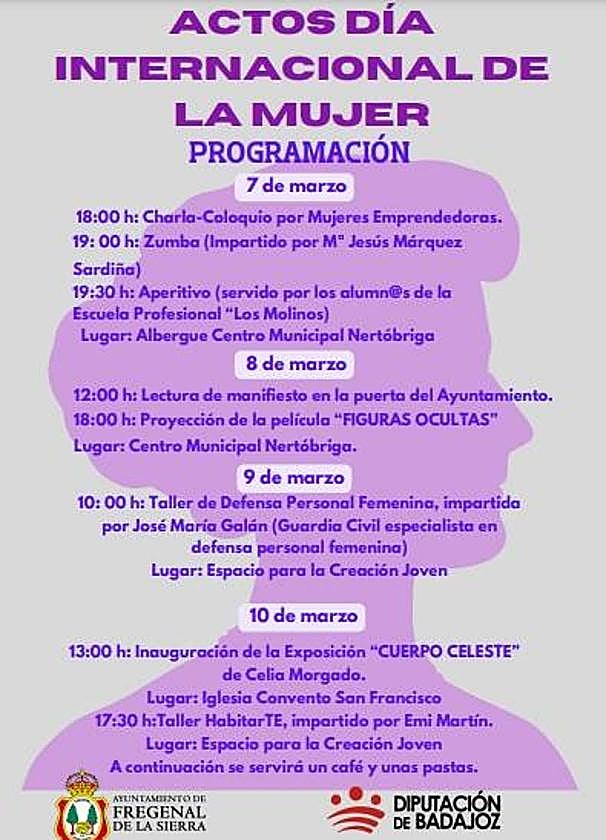 Fregenal disfrutará de varias actividades por el Día Internacional de la Mujer