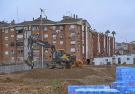 Obra junto al campo de fútbol de Suerte de Saavedra en Badajoz cuya primera licitación en 2023 quedó desierta.