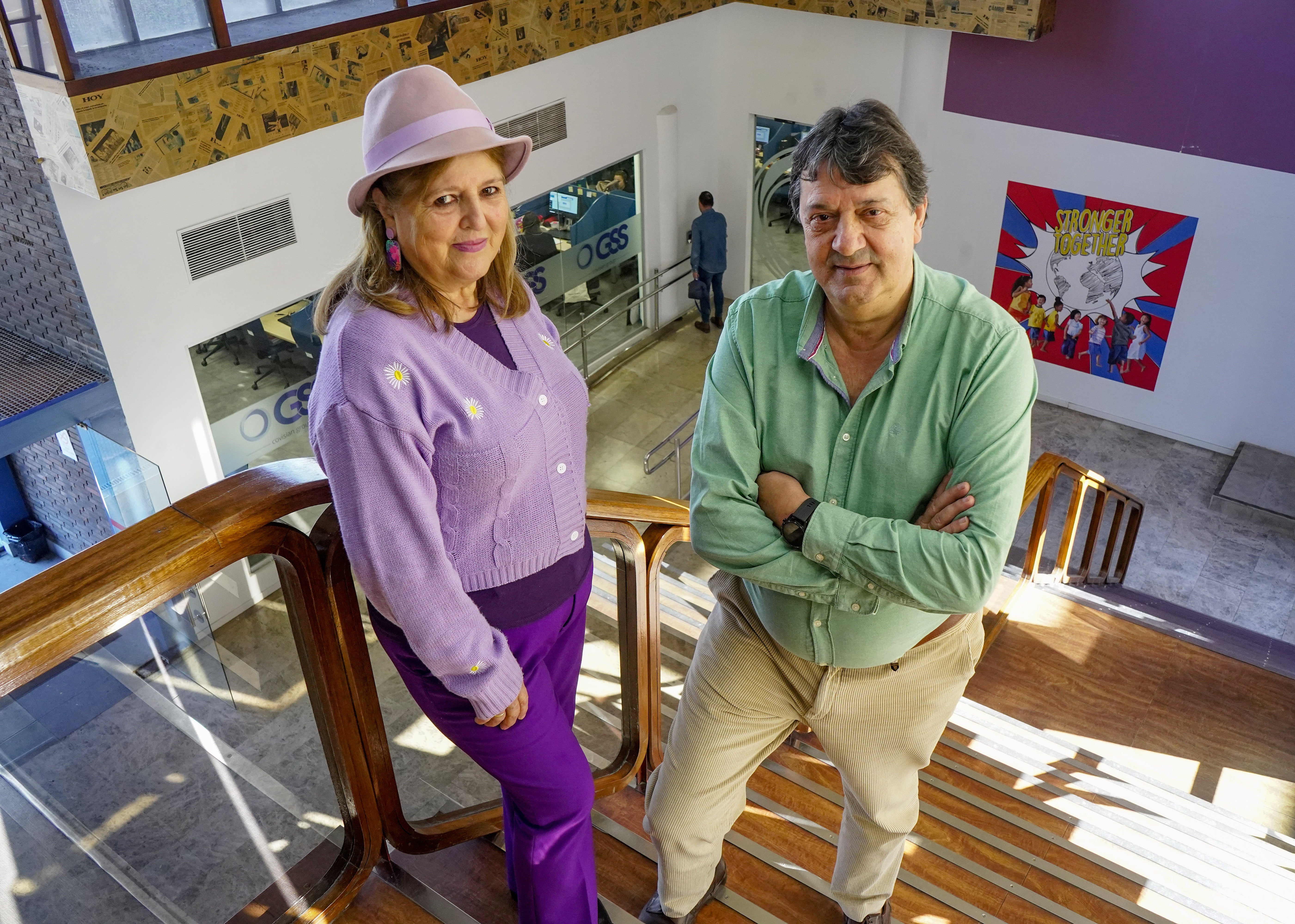 Antonia Márquez Anguita y Miguel Bolaños, momentos antes de la entrevista.