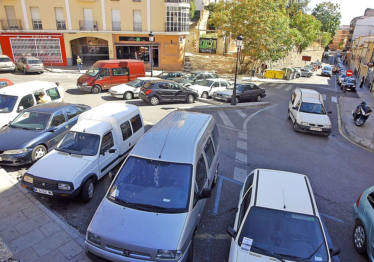 Estado de la Plaza Marrón de Cáceres, en una imagen de archivo.