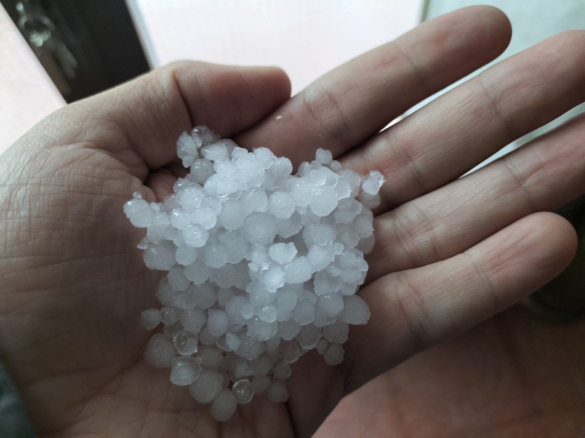 GranizO caído en Valencia de Alcántara