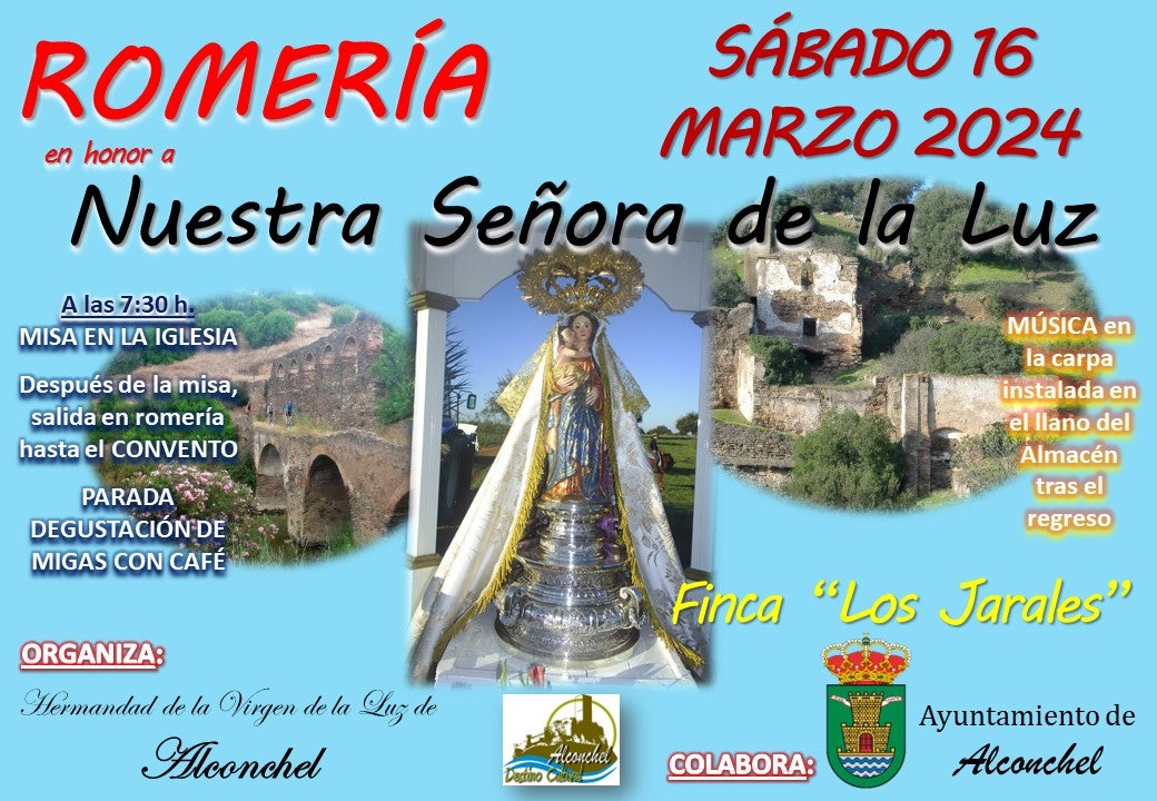 Cartel de la romería de la Virgen de la Luz 2024.