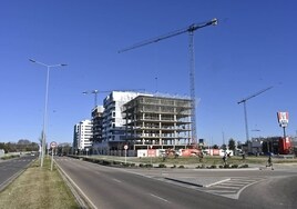 Construcción de una promoción de viviendas en Badajoz.