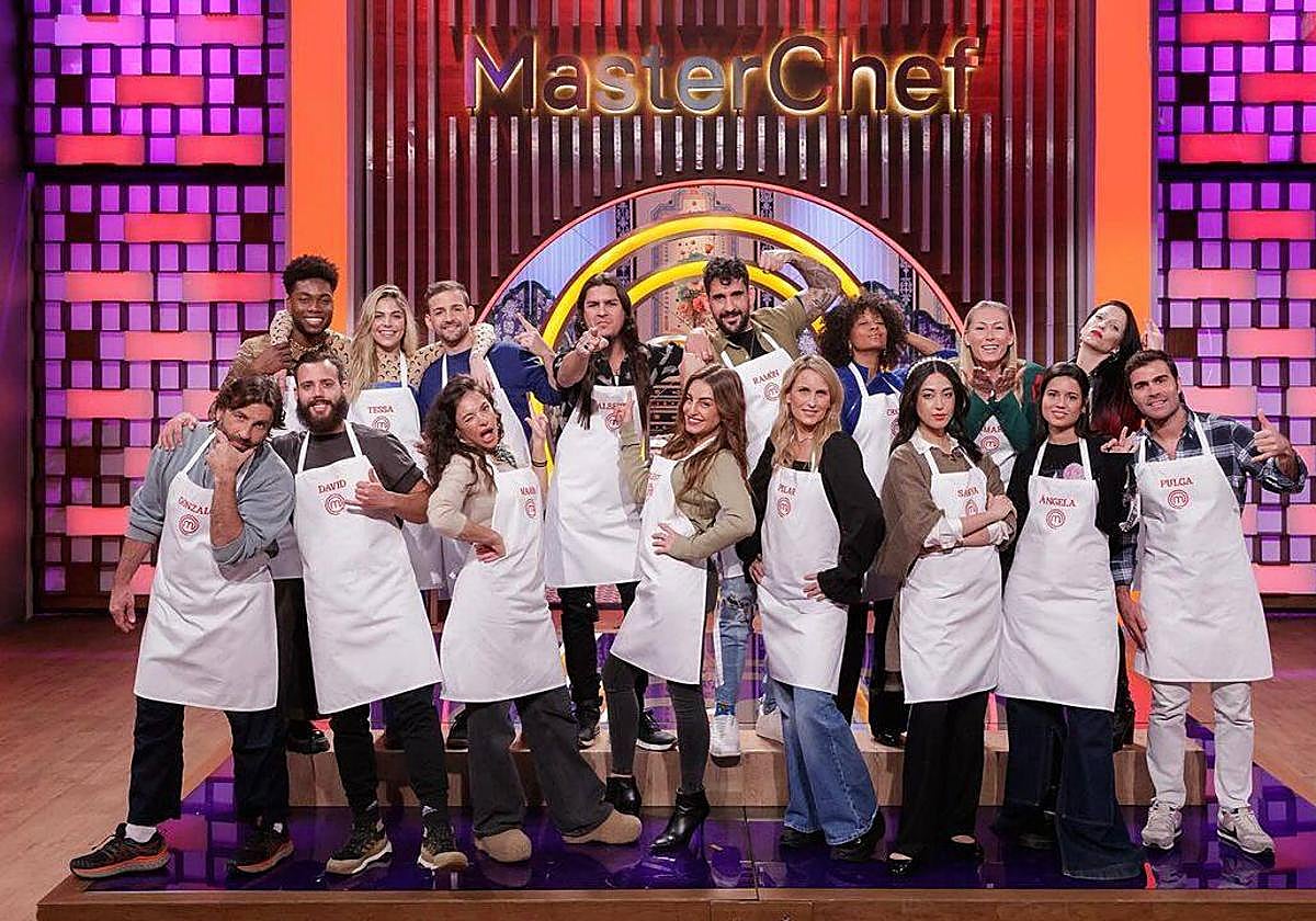 Los 16 concursantes de la 12 edición de Masterchef.