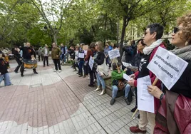 Un momento de la protesta organizada en Cáceres.
