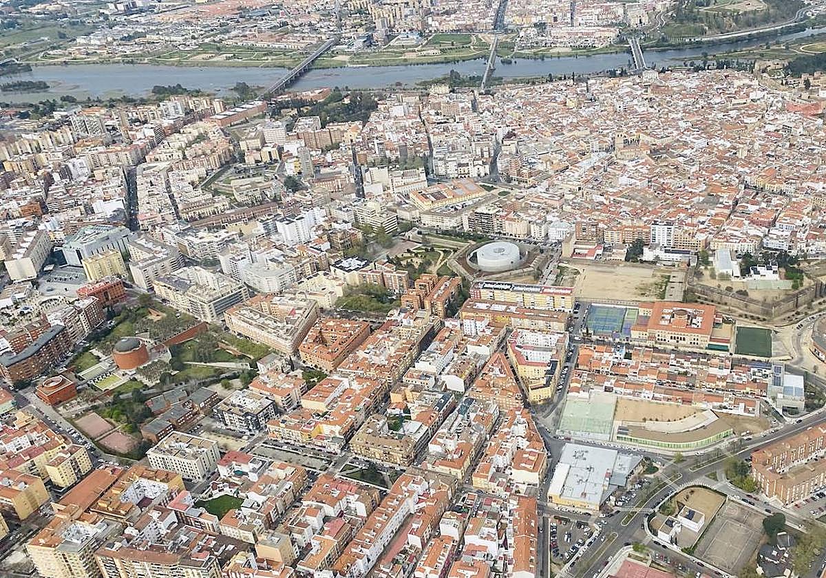 Vista general de Badajoz.