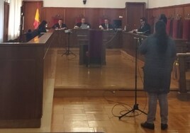 La procesada el día que se celebró el juicio en la Audiencia de Badajoz.