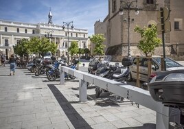 La estación de la plaza de España, sin bicis en la mañana del pasado miércoles.