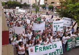 Hornachos se movilizó para exigir que se investigara la desaparición de Francisca Cadenas.