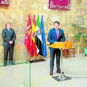 Abel Bautista, consejero de Presidencia, en la intervención de este miércoles.