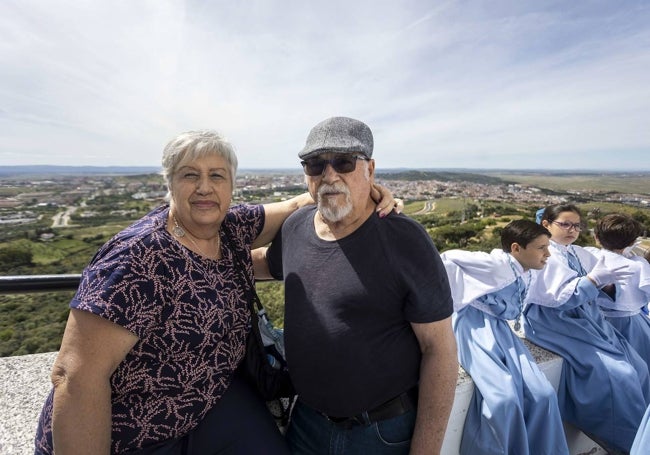 Víctor Conejero, en el Santuario durante los minutos previos del arranque del desfile.