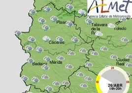 La Aemet pone fecha al regreso de la lluvia en Extremadura