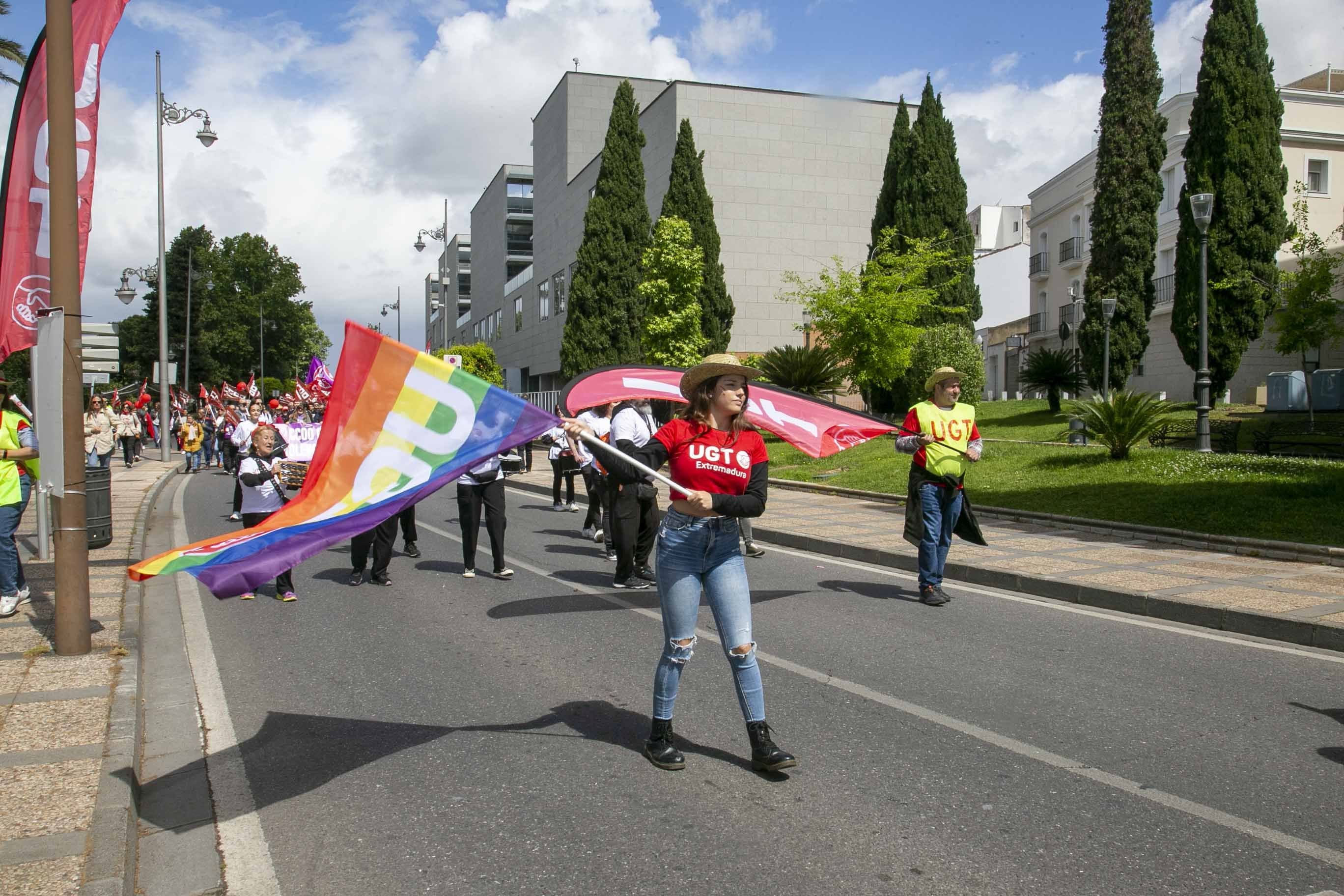 Imágenes de la manifestación del 1 de mayo en Mérida