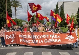 Imágenes de la manifestación del 1 de mayo en Mérida