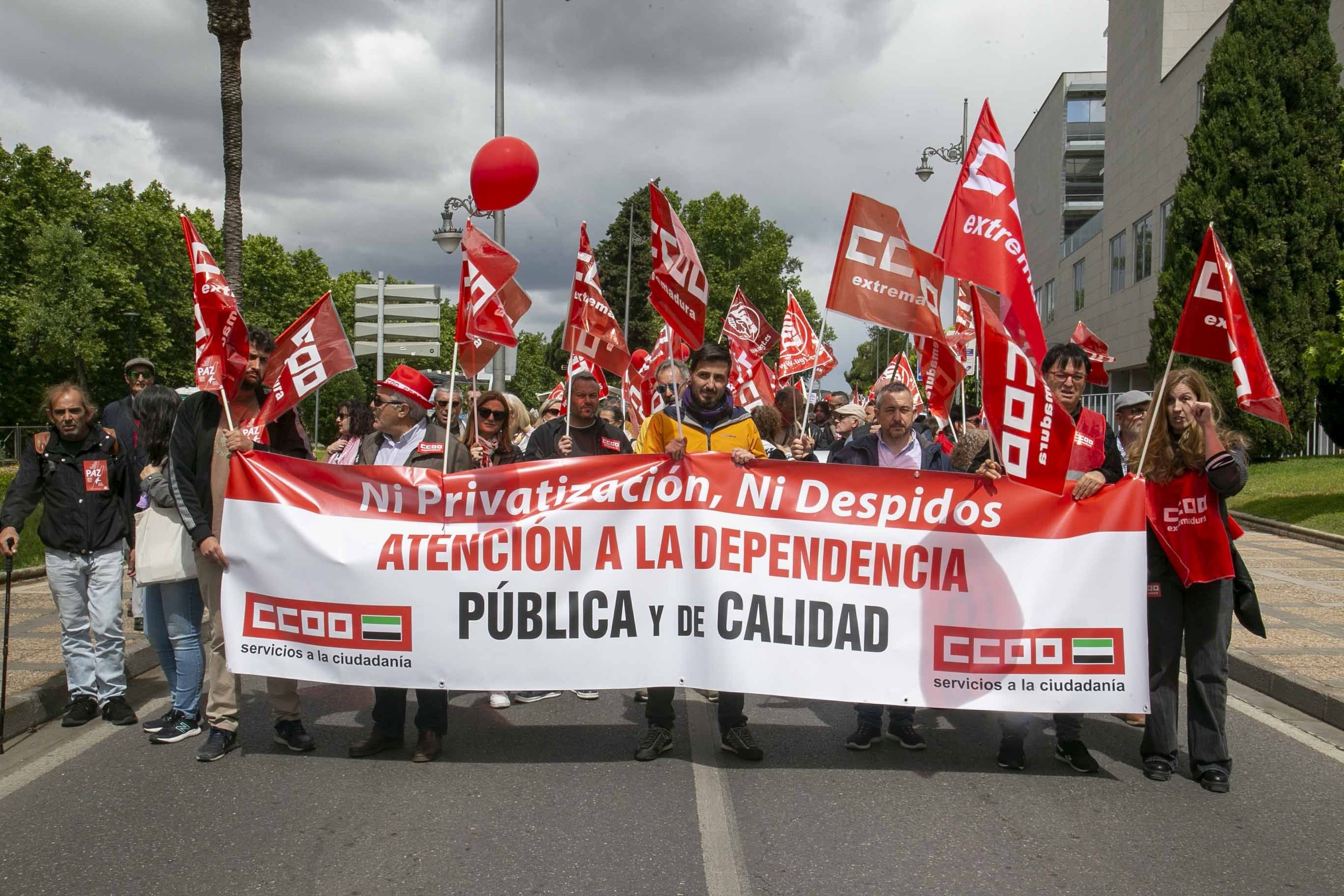 Fotos de la concentración en Mérida por el Primero Mayo