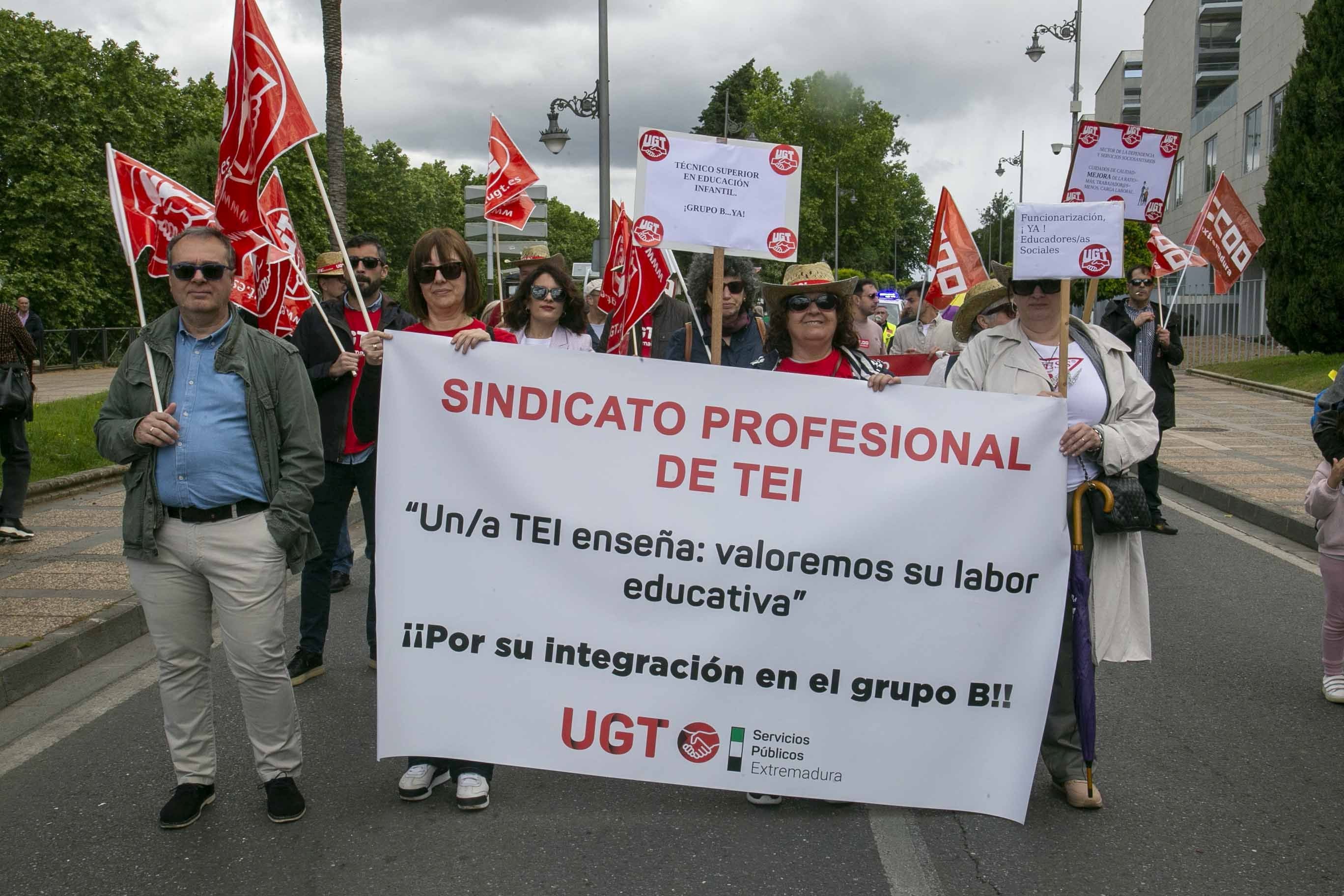 Fotos de la concentración en Mérida por el Primero Mayo