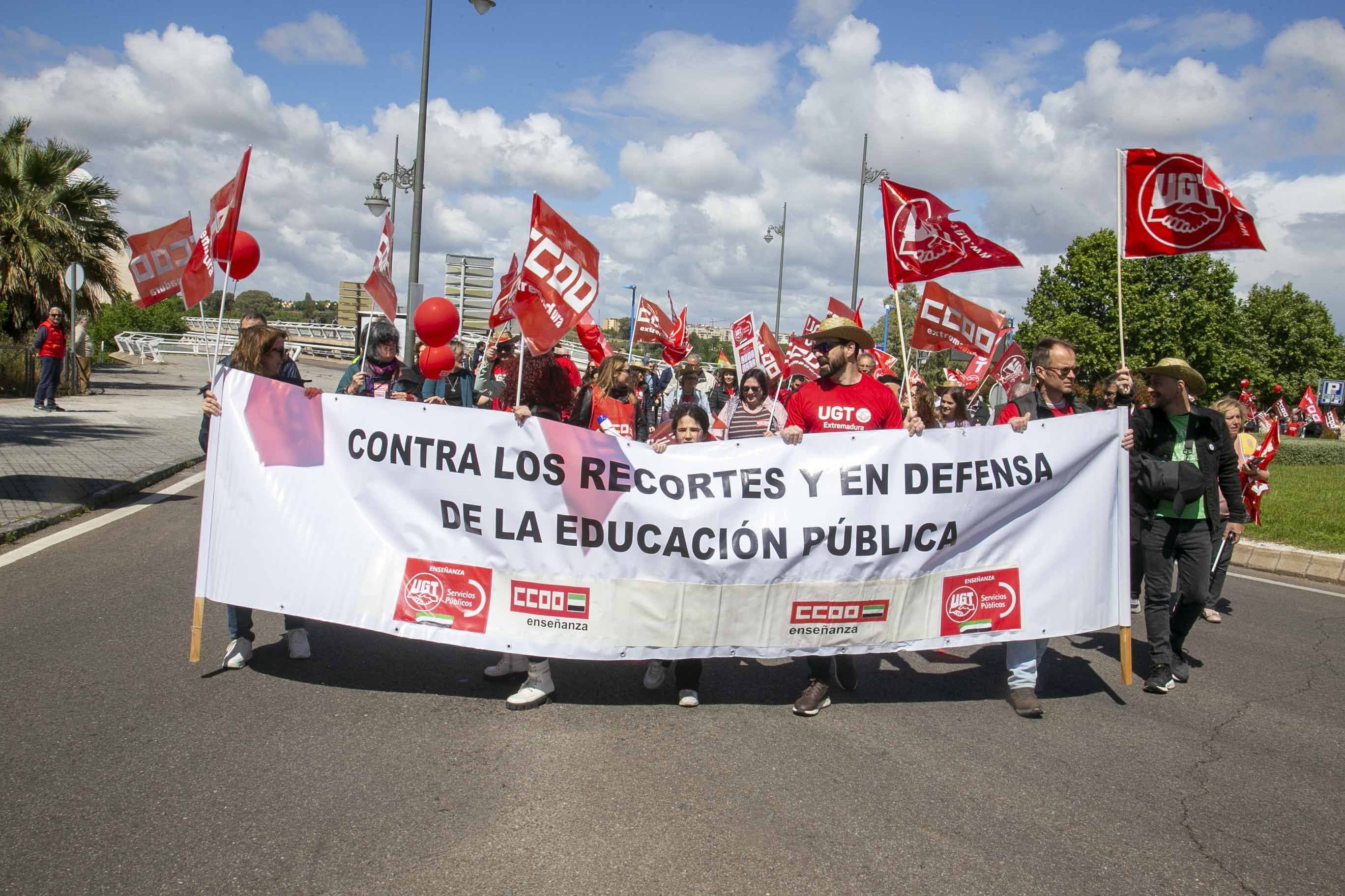 Imágenes de la manifestación del 1 de mayo en Mérida