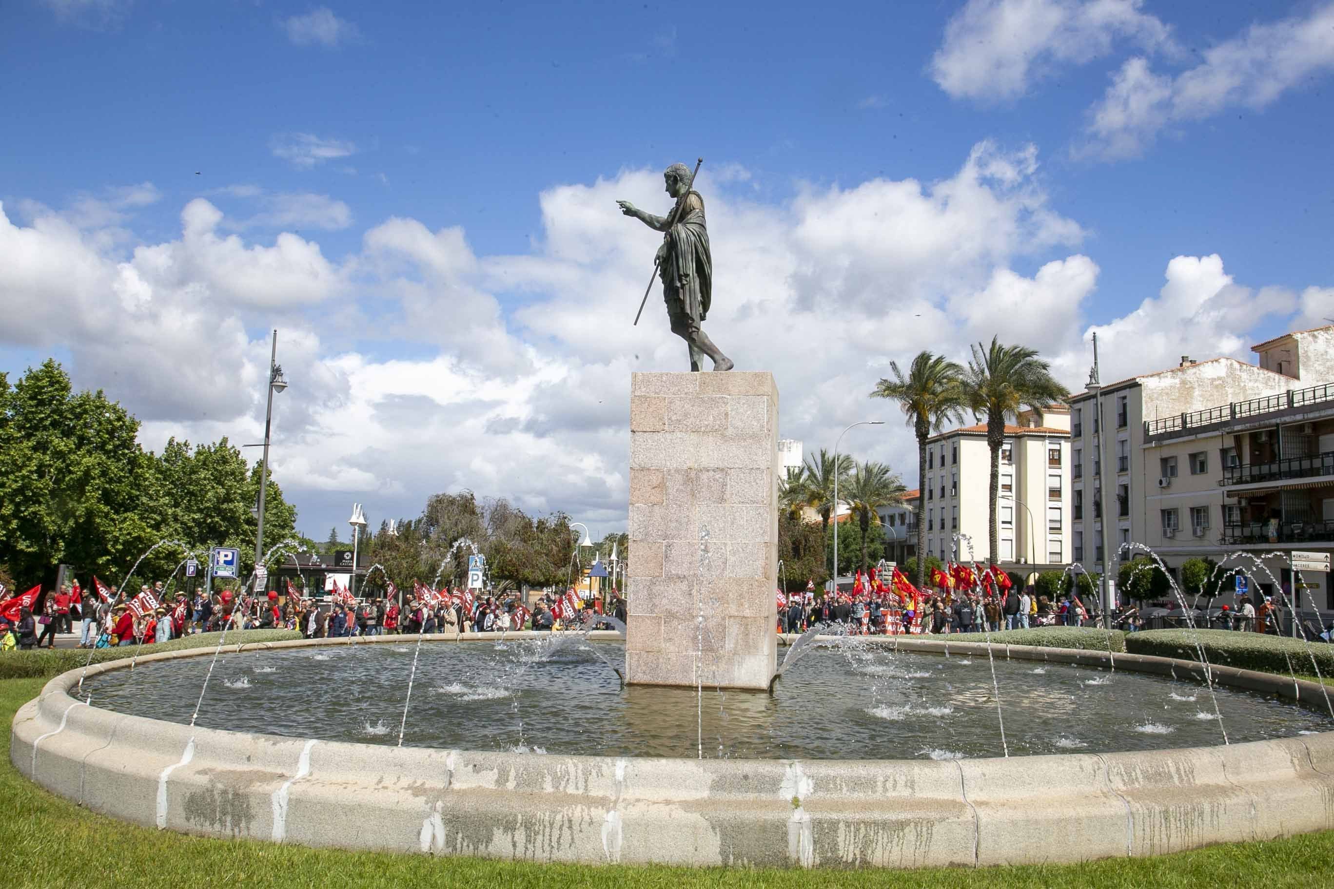 Imágenes de la manifestación del 1 de mayo en Mérida