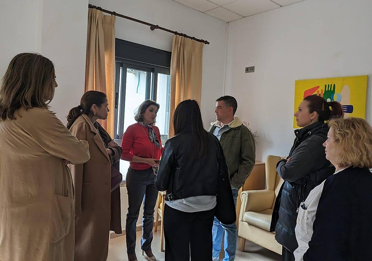 Reunión mantenida en la residencia de mayores de Villafranca.