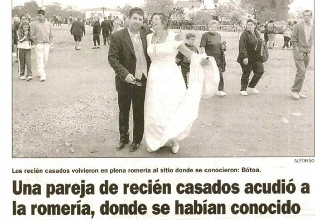 Patricio y Susana en la noticia que publicó HOY en 1999.