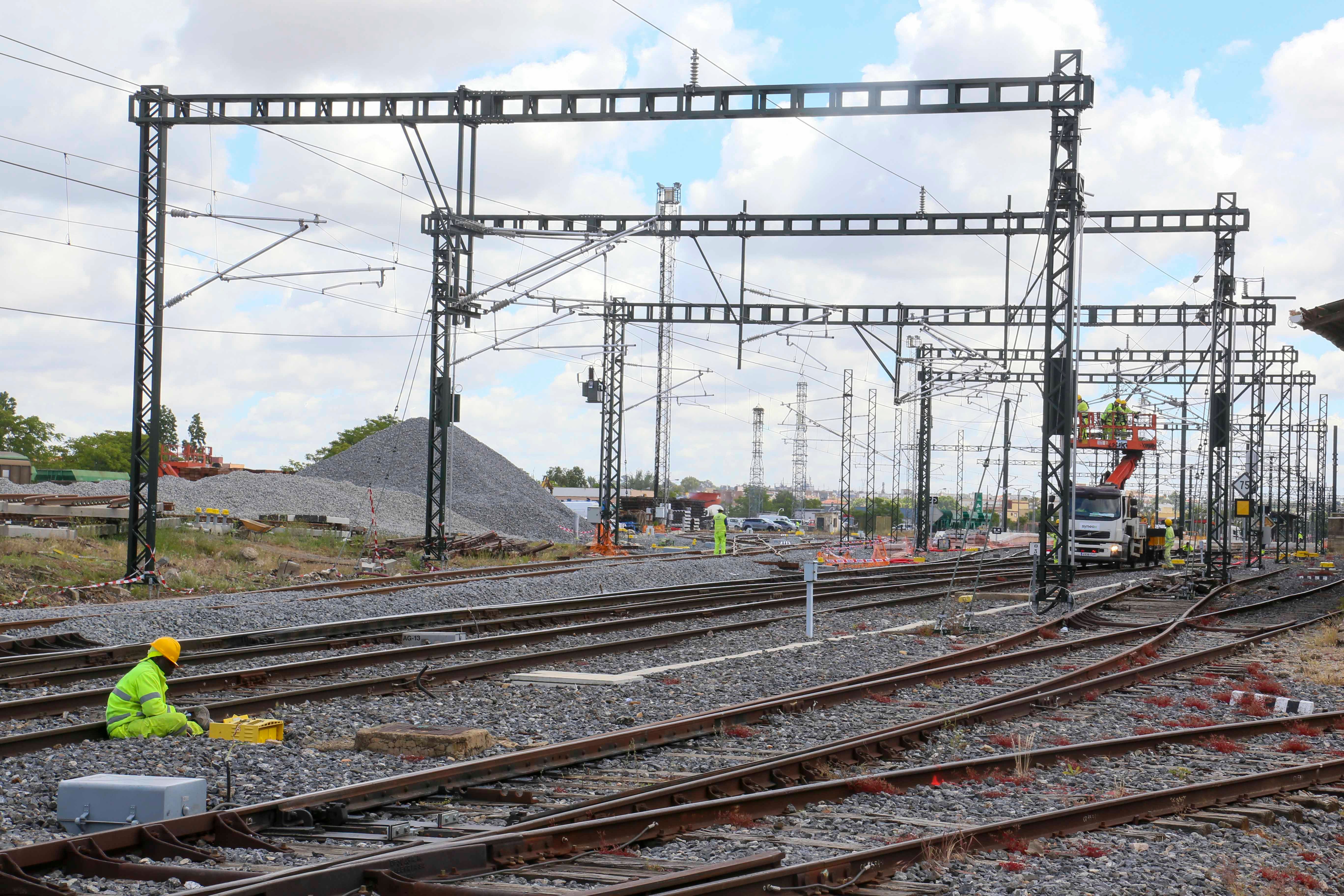 Obras del tren en Mérida