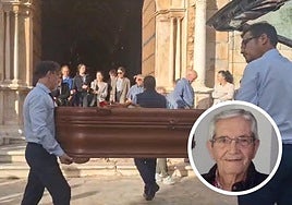 Funeral de Ramón Rocha se ha oficiado en la iglesia de Santa María Magdalena.