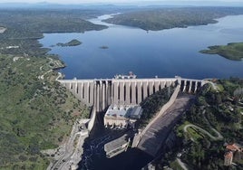 Central hidroeléctrica de Iberdrola en Alcántara, en la provincia de Cáceres.