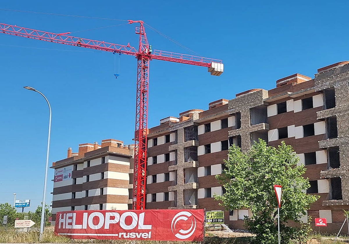 Viviendas en construcción en Mérida.