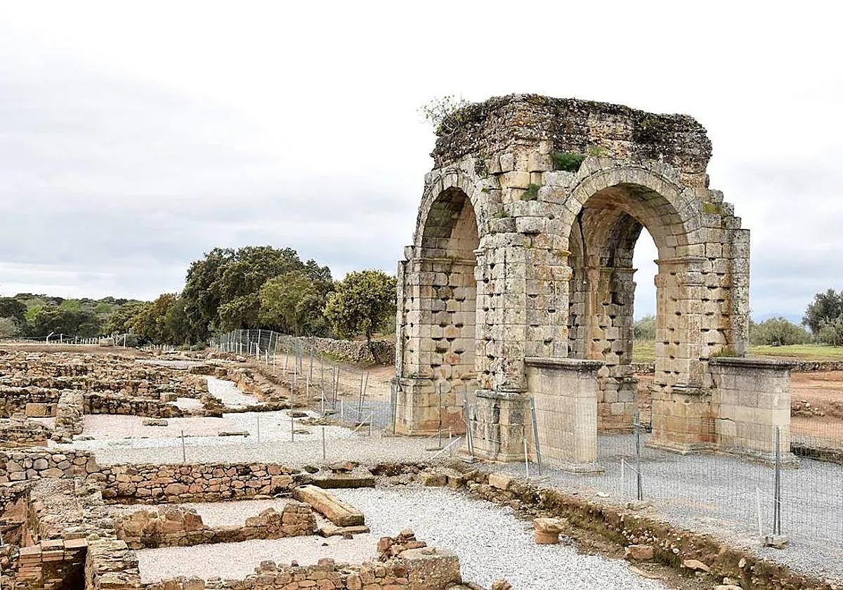 Yacimiento romano de Cáparra, en la provincia de Cáceres.