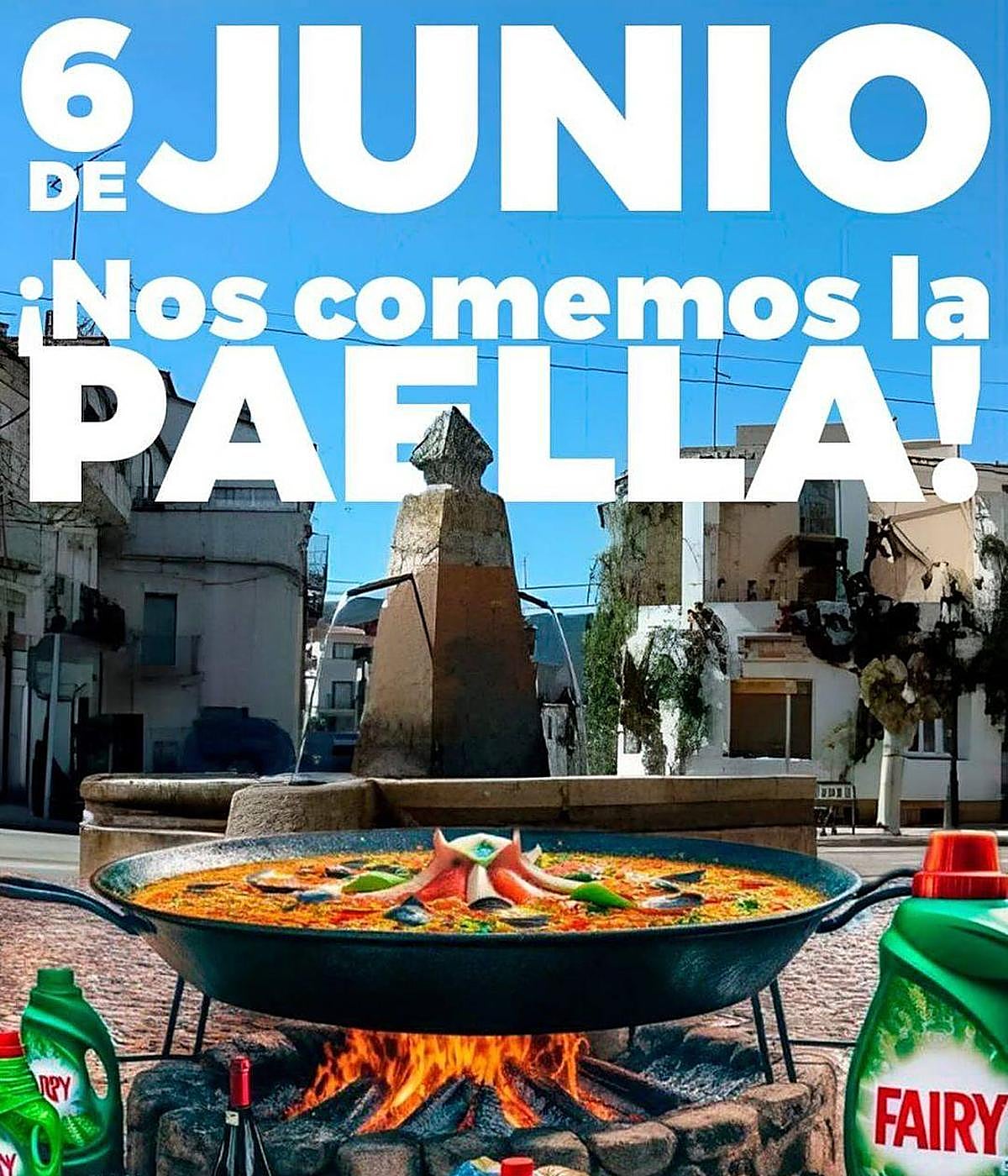 Cañamero se prepara para disfrutar de la gran paella de Fairy