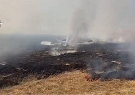 Accidente de un ultraligero en Miajadas