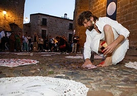 El actor cacereño Santi Senso en el festival Plena Moon.