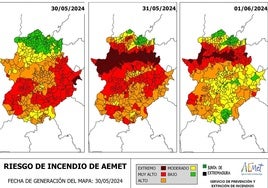 La zona de la cuenca del Tajo estará este viernes en riesgo extremo de incendio