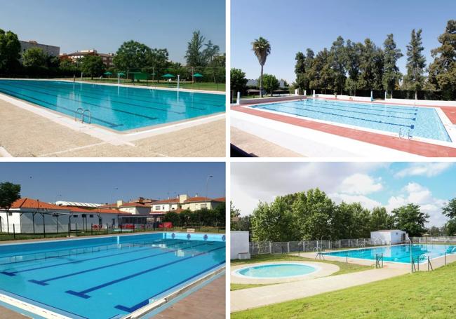 Las cuatro piscinas municipales de Mérida.