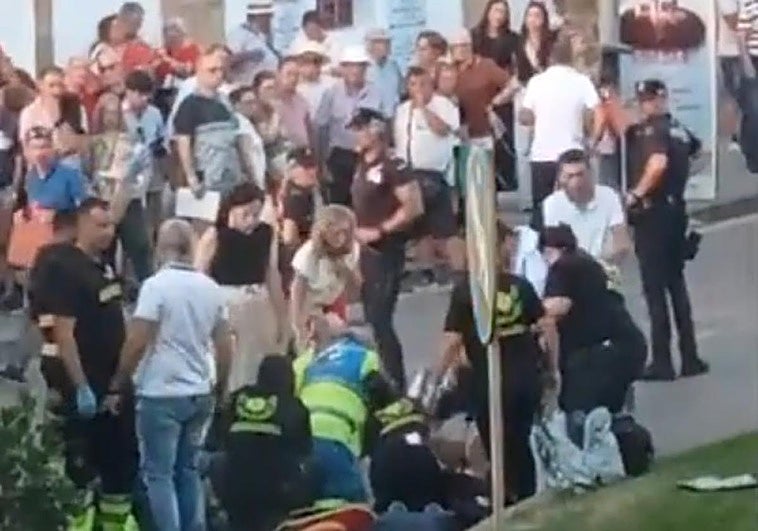 La víctima fue atendida por los servicios médicos al salir de los toros en Cáceres.