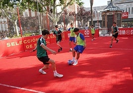 Los aficionados de la Roja disfrutan de la 'fan zone', en imágenes