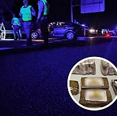 Interceptados en la A-66 un hombre y una mujer con más de un kilo de polen de hachís
