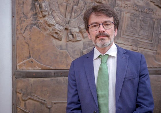 David Martín, minutos antes del comienzo del acto.