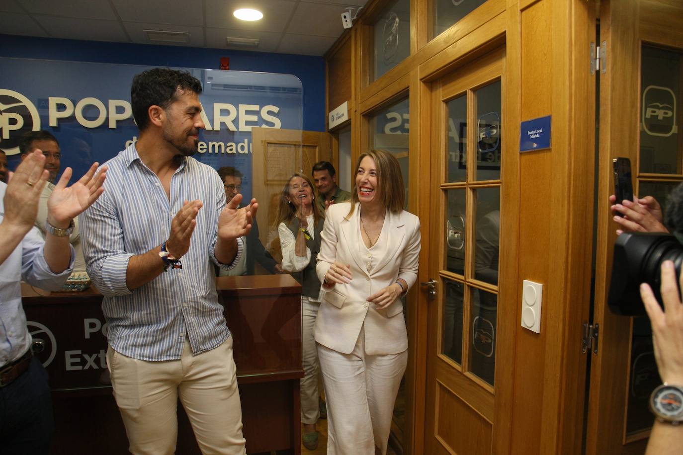 El PP celebra el resultado de las elecciones europeas en Extremadura