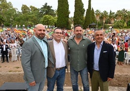 Gonzalo Pozo, Marcelo Amarilla, Santiago Abascal y Ángel Pelayo, en abril del año pasado.