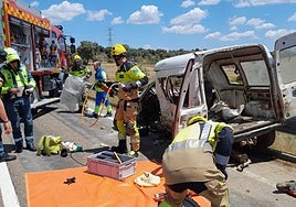 Así han quedado los vehículos del accidente mortal en Trujillo