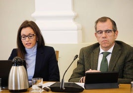 Raquel Mirat y Eduardo Gutiérrez, concejales de Vox en el Ayuntamiento de Cáceres.